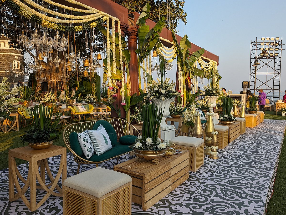 Sustainably-sourced décor from a Greenmyna-handled event